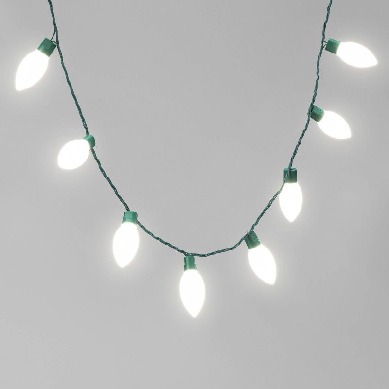 slide 1 of 5, 25ct LED C9 Classic Glow Indoor Outdoor Christmas String Lights Warm White with Green Wire - Wondershop™: UL Listed, 25 ct