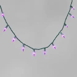 100ct LED Smooth Mini Christmas String Lights Purple with Green Wire - Wondershop™: Indoor/Outdoor, UL Listed, Electric