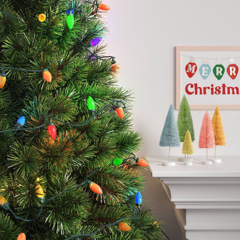 slide 2 of 5, 25ct Christmas LED C9 Classic Glow Christmas String Lights with Green Wire - Wondershop™, 25 ct