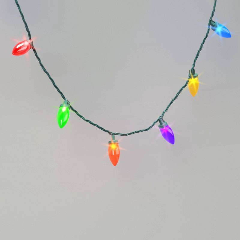 slide 1 of 5, 25ct Christmas LED C9 Classic Glow Christmas String Lights with Green Wire - Wondershop™, 25 ct