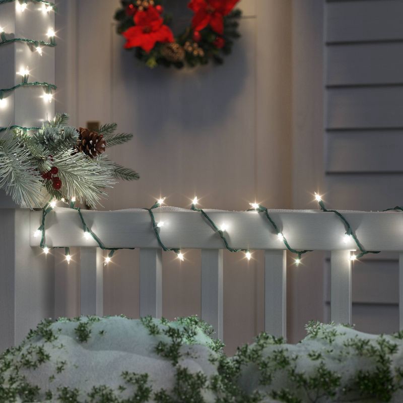 slide 2 of 4, 350ct Incandescent Mini Christmas String Lights White with Green Wire - Wondershop™: UL Listed, Indoor/Outdoor Use, 350 ct