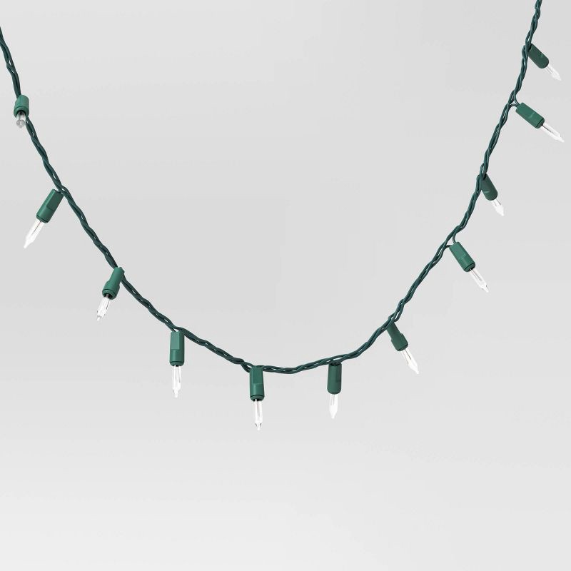 slide 3 of 4, 350ct Incandescent Mini Christmas String Lights White with Green Wire - Wondershop™: UL Listed, Indoor/Outdoor Use, 350 ct