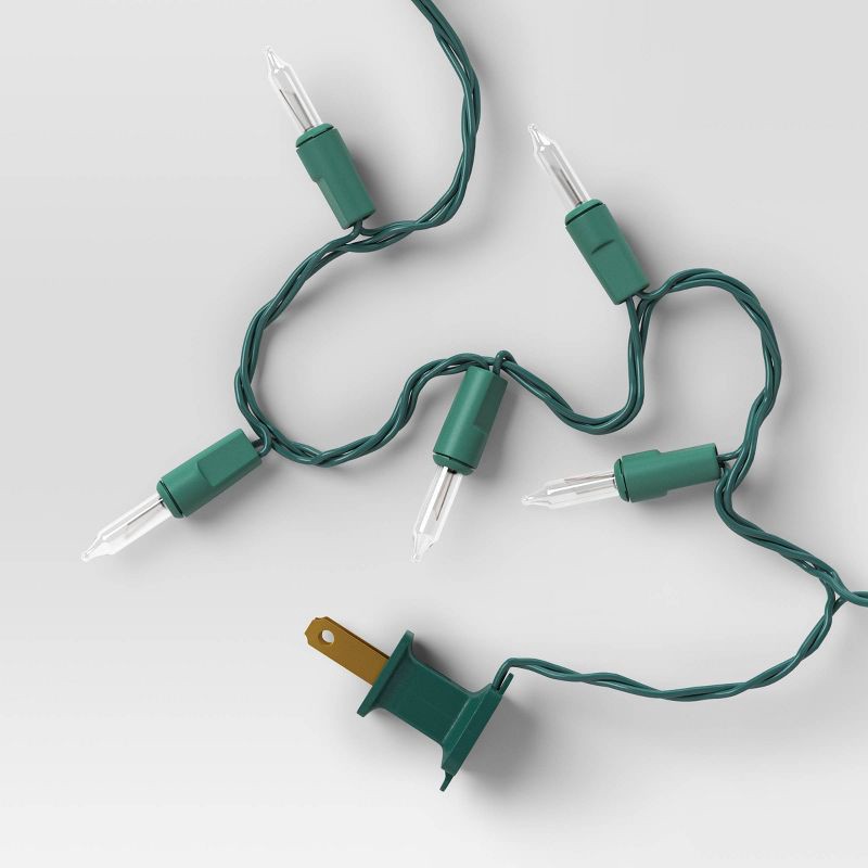 slide 4 of 4, 350ct Incandescent Mini Christmas String Lights White with Green Wire - Wondershop™: UL Listed, Indoor/Outdoor Use, 350 ct