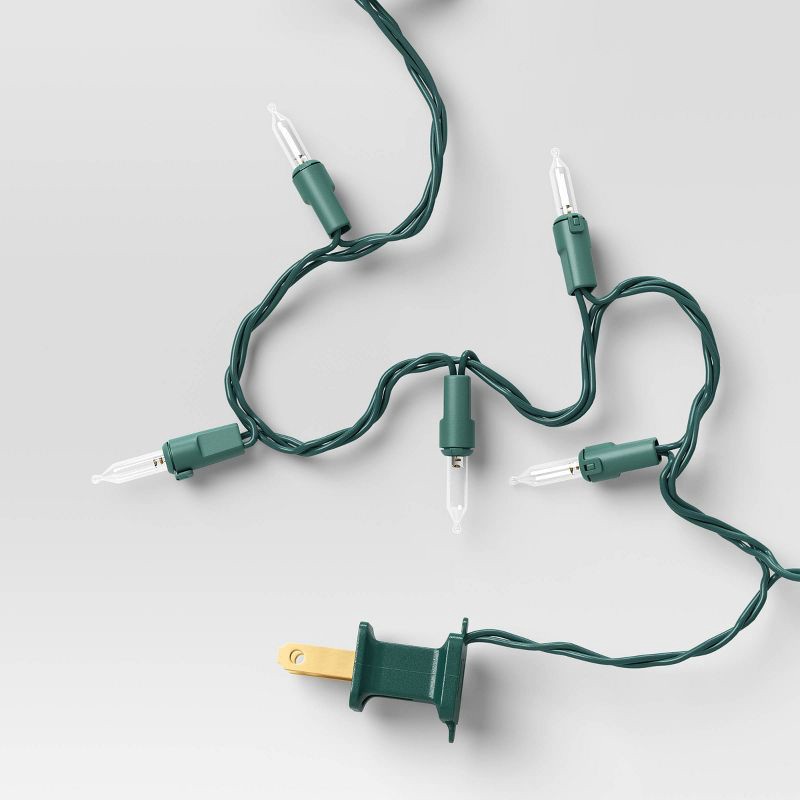 slide 4 of 4, 400ct LED Smooth Mini Christmas String Lights Spool Warm White with Green Wire - Wondershop™, 400 ct