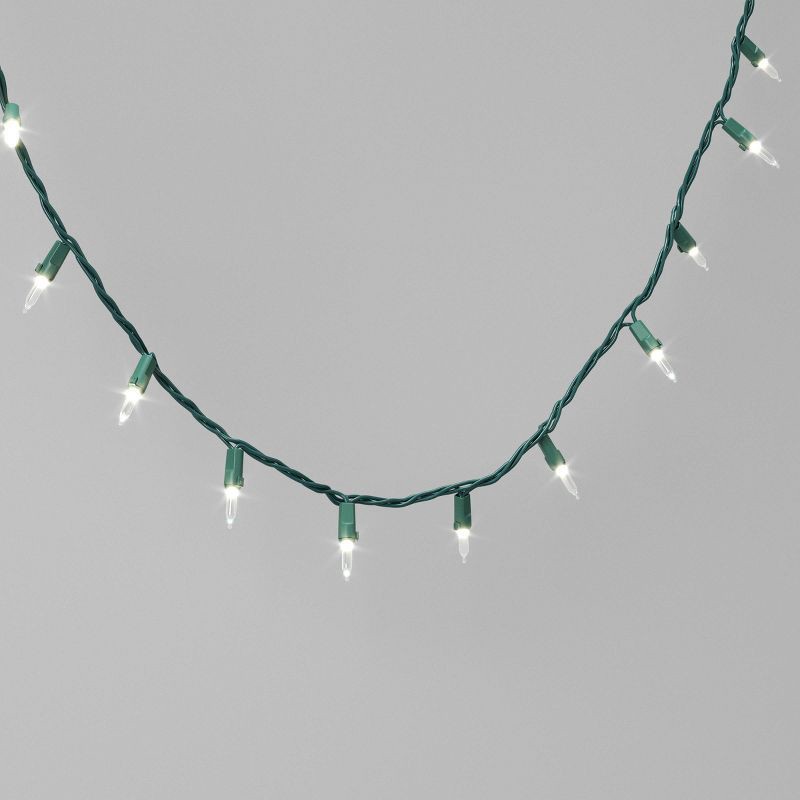 slide 1 of 4, 400ct LED Smooth Mini Christmas String Lights Spool Warm White with Green Wire - Wondershop™, 400 ct