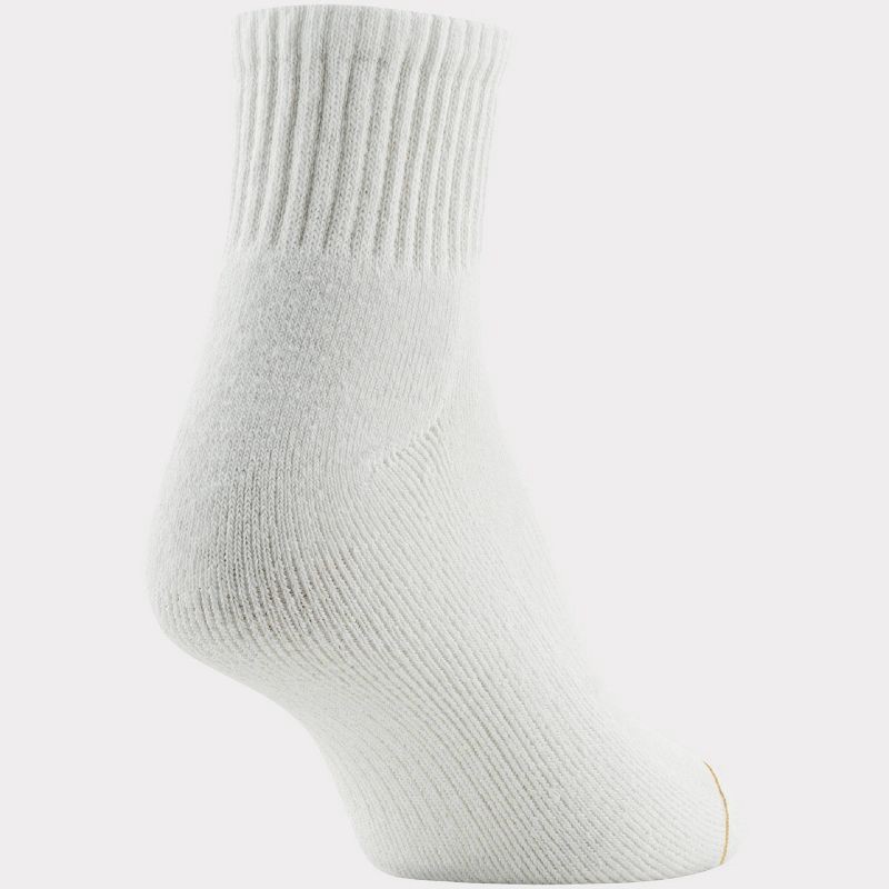 slide 5 of 6, All Pro Women's 6pk Quarter Cotton Socks - White 4-10: Arch Support, Cushioned Sole, Moisture Wicking, 6 ct