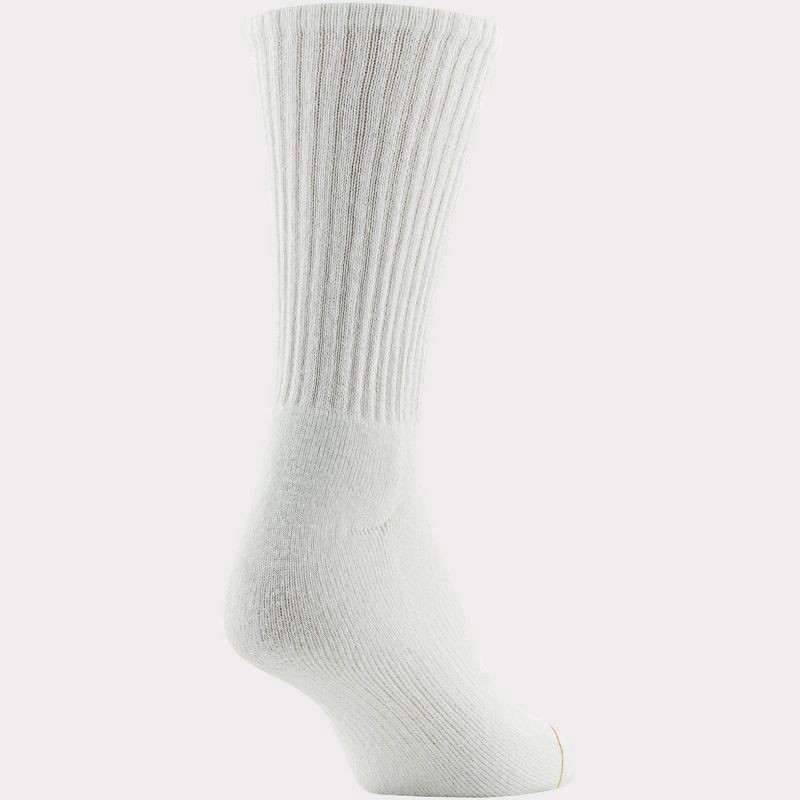 slide 4 of 5, All Pro Women's 6pk Crew Cotton Socks - White 4-10: Arch Support, Cushioned Sole, Moisture Wicking, 6 ct