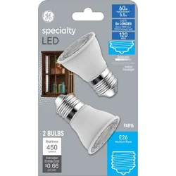 GE Household Lighting GE 2pk 60W Curio Cabinet PAR16 LED Light Bulbs Soft White