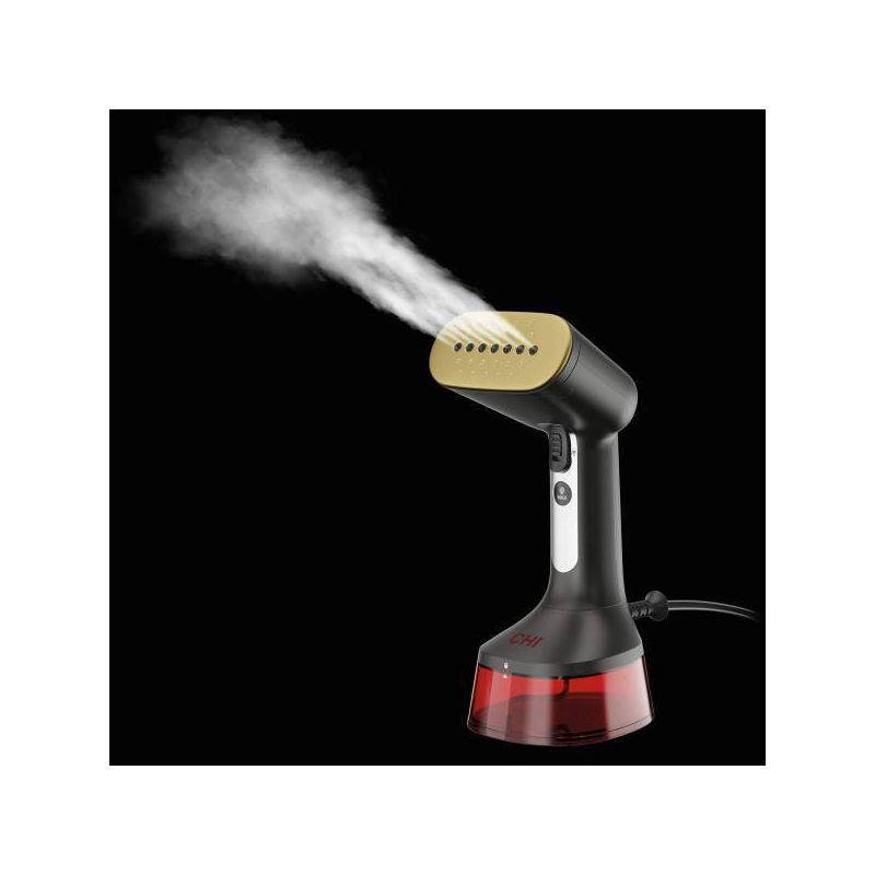 slide 4 of 6, CHI Handheld Steamer 11590 Black: 1600W Garment Steamer for Clothes, 300ml Tank, 20 Min Steam, 10ft Cord, Quick Heat, 300 ml, 10 ft