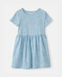 Carter's Toddler Girl Floral Ladybug Short-Sleeve Dress - Blue, 4T