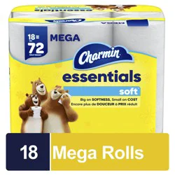 Charmin Essentials Soft Toilet Paper 18 Mega Rolls, 330 sheets per roll