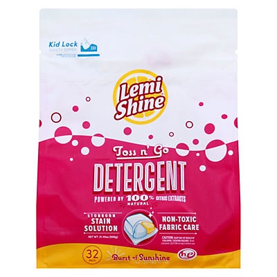 slide 1 of 1, Lemi Shine Burst of Sunshine Scent Laundry Detergent Pods, 32 ct