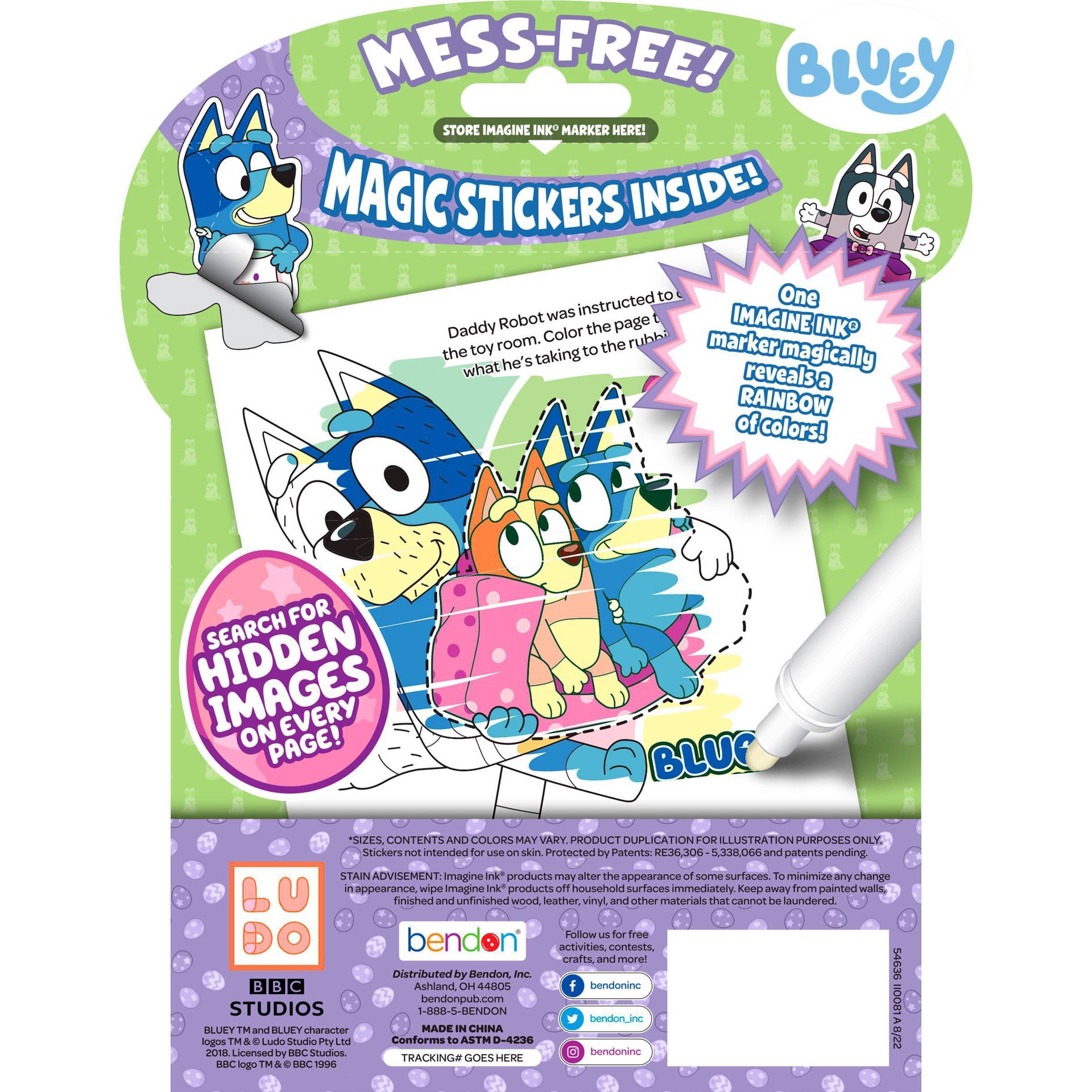 slide 2 of 4, Disney Junior Bluey Easter Imagine Ink Sticker Book, 1 ct