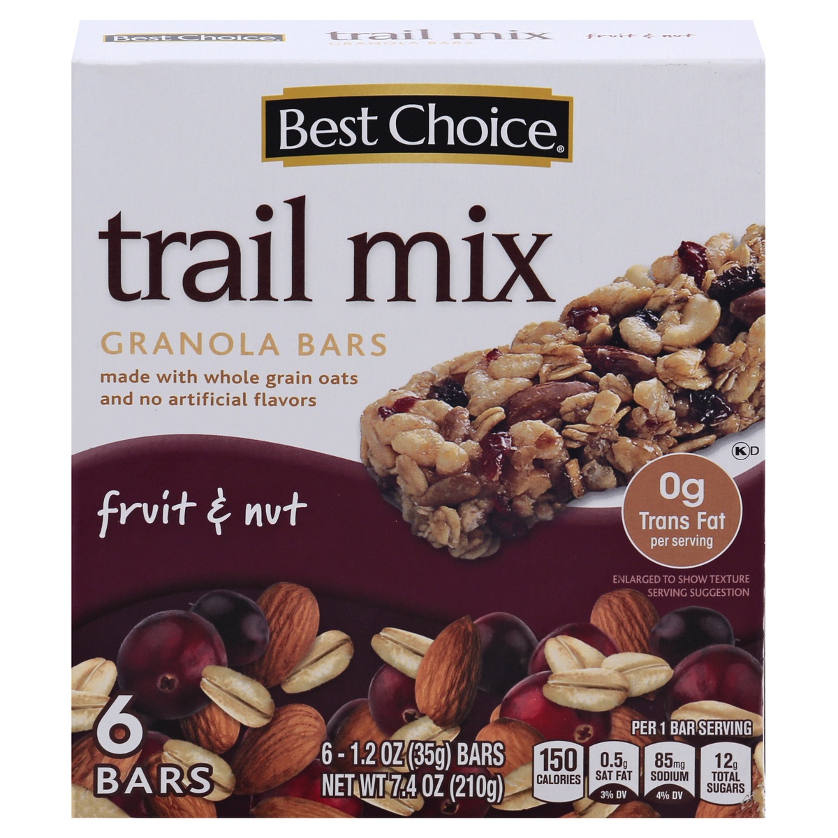 slide 1 of 1, Best Choice Fruit Nut Trail Mix Bar, 6 ct