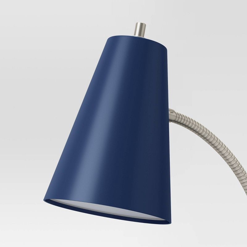 slide 6 of 6, Organizer Task Lamp Navy Blue (Includes LED Light Bulb) - Room Essentials, 1 ct