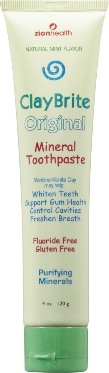 slide 8 of 10, Zion Health Claybrite Mineral Original Toothpaste 4 oz, 4 oz