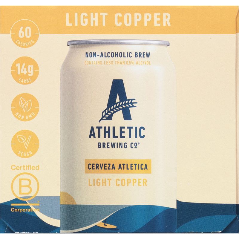 slide 3 of 5, Athletic Brewing Co Athletic Brewing Cerveza Atletica NA Light Copper - 6pk/12 fl oz Cans, 6 ct; 12 fl oz