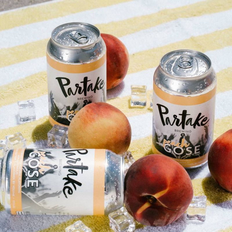 slide 4 of 4, Partake Brewing Peach Gose NA - 6pk/12 fl oz Cans, 6 ct; 12 fl oz