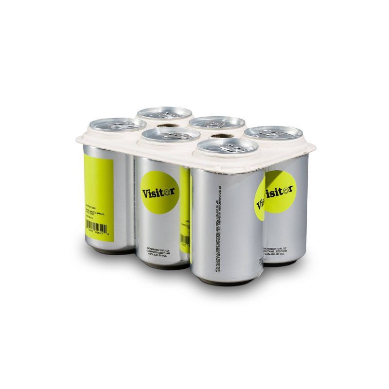 slide 1 of 3, Visitor Non-Alcoholic Lager - 6pk/12 fl oz Cans, 6 ct; 12 fl oz