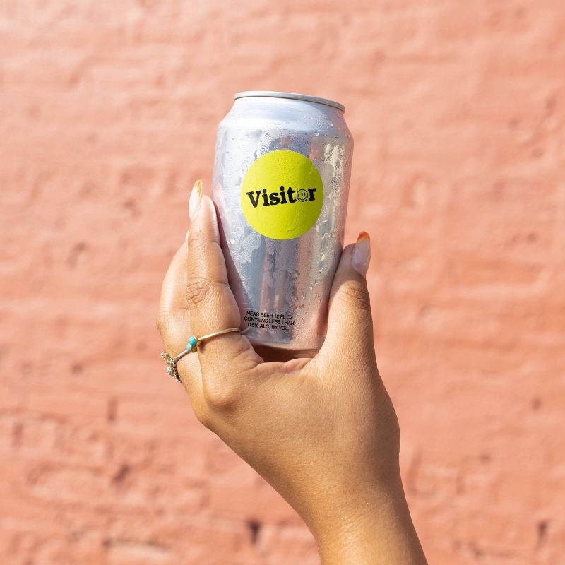 slide 3 of 3, Visitor Non-Alcoholic Lager - 6pk/12 fl oz Cans, 6 ct; 12 fl oz