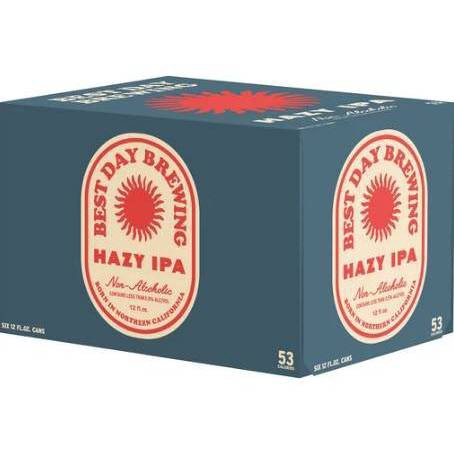 slide 1 of 1, Best Day Brewing Best Day Hazy IPA Non-Alcoholic - 6pk/12 fl oz Cans, 6 ct; 12 fl oz