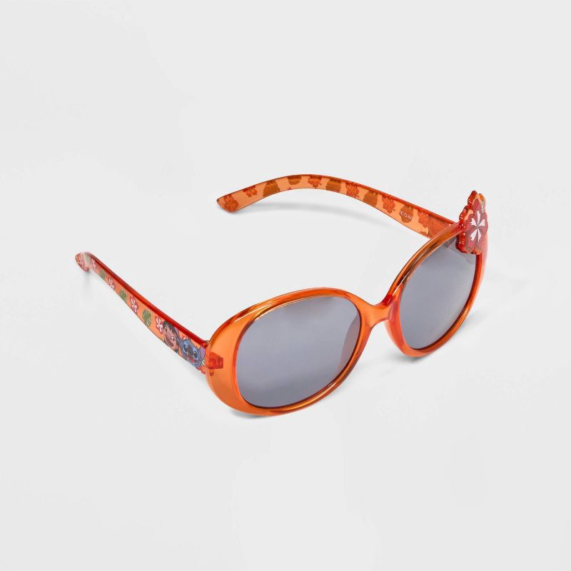 slide 2 of 2, Girls' Disney Lilo & Stitch Round Sunglasses - Orange, 1 ct