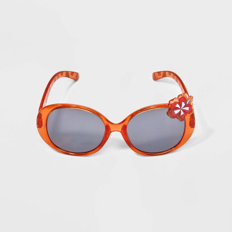 slide 1 of 2, Girls' Disney Lilo & Stitch Round Sunglasses - Orange, 1 ct