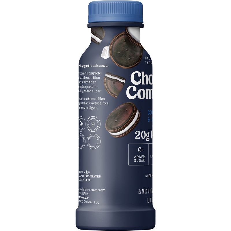 slide 2 of 6, Chobani Complete Protein Cookies & Cream Yogurt Drink- 10 fl oz, 10 fl oz