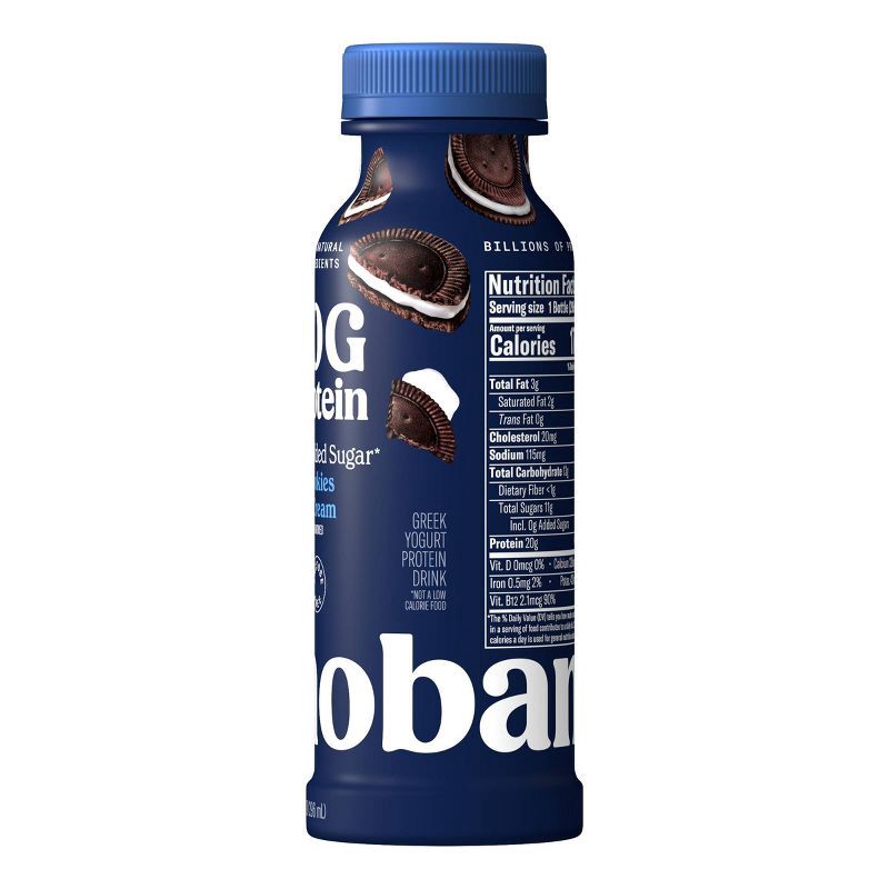 slide 4 of 8, Chobani 20g Protein Cookies & Cream Yogurt Drink- 20g Protein 10 fl oz, 20 gram, 20 gram, 10 fl oz