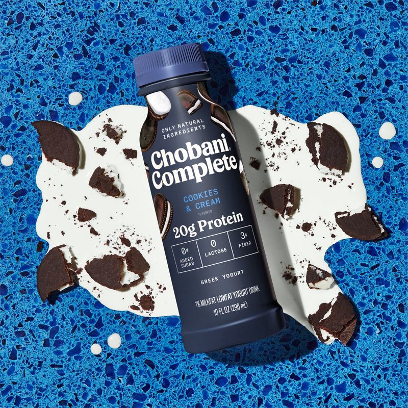 slide 4 of 6, Chobani Complete Protein Cookies & Cream Yogurt Drink- 10 fl oz, 10 fl oz