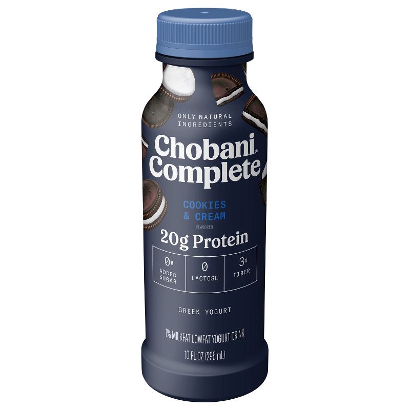slide 1 of 6, Chobani Complete Protein Cookies & Cream Yogurt Drink- 10 fl oz, 10 fl oz