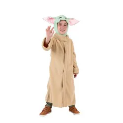 Star Wars: the Mandalorian the Child Toddler Grogu Halloween Costume Robe with Headpiece 4-6x