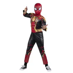 Kids' Marvel Spider-Man Light Up Halloween Costume Jumpsuit with Mask L
