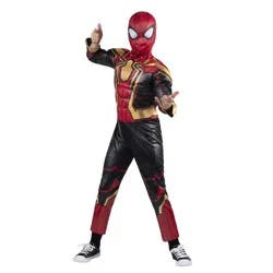 Kids' Marvel Spider-Man Light Up Halloween Costume Jumpsuit with Mask L