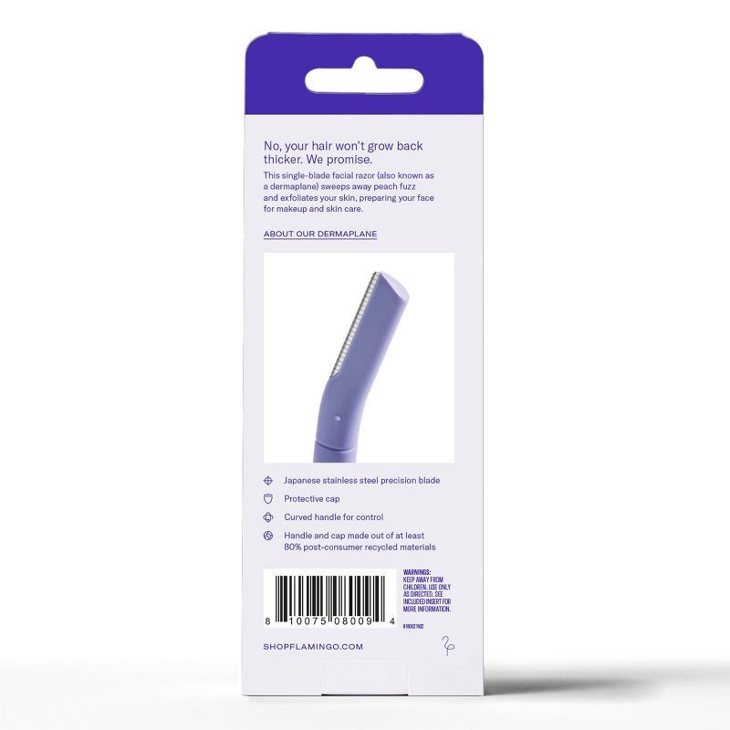 slide 2 of 8, Flamingo Facial Razors - Dermaplane - 3ct, 3 ct