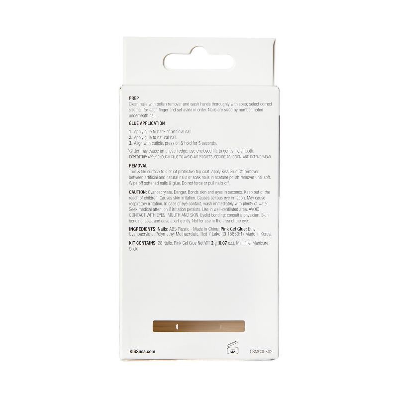 slide 7 of 10, KISS Products Classy Press-On Fake Nails - Medium Almond - Dashing - 28ct, 28 ct