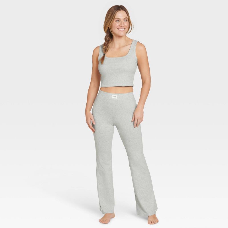slide 3 of 4, Jockey Generation™ Women's Organic Cotton Blend Flare Pants - Gray M, 1 ct
