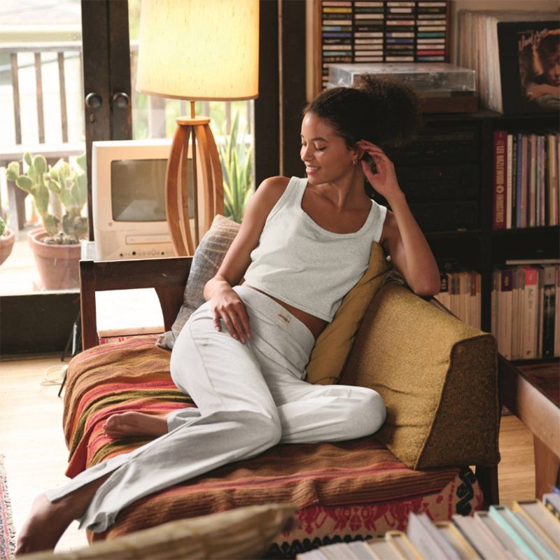 slide 4 of 4, Jockey Generation™ Women's Organic Cotton Blend Flare Pants - Gray M, 1 ct