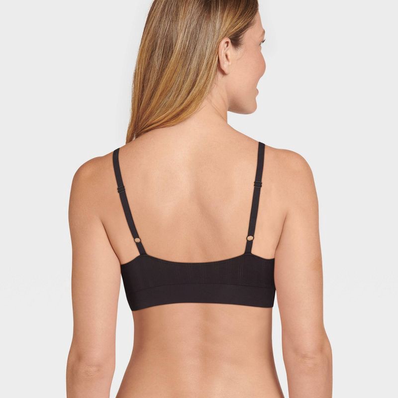 slide 2 of 3, Jockey Generation™ Women's Breathe Pointelle Bralette - Black M: Modal Spandex, Adjustable Strap, Removable Cup, 1 ct