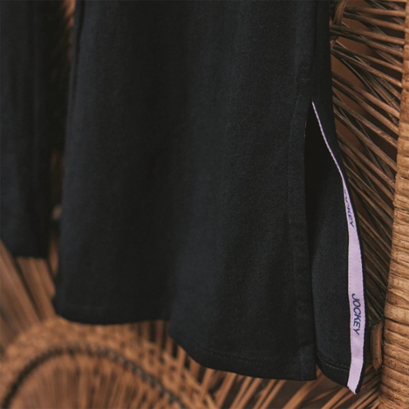 slide 4 of 5, Jockey Generation™ Women's Organic Flare Pants - Black S: Knit Pull-On Mid Rise, Wide Leg, 1 ct