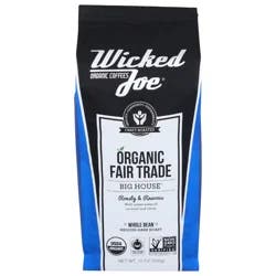Wicked Joe Coffee Co. Organic Whole Bean Medium-Dark Roast Big House Coffee 12 oz