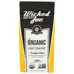 Wicked Joe Coffee Co. Wicked Joe Coffee Organic Fair Trade Ground Light Roast With Dark Breakfast Blend- 12 oz