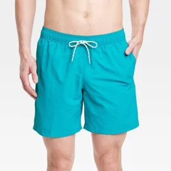 Men's 7" Swim Trunks - Goodfellow & Co™ Aqua Blue XL