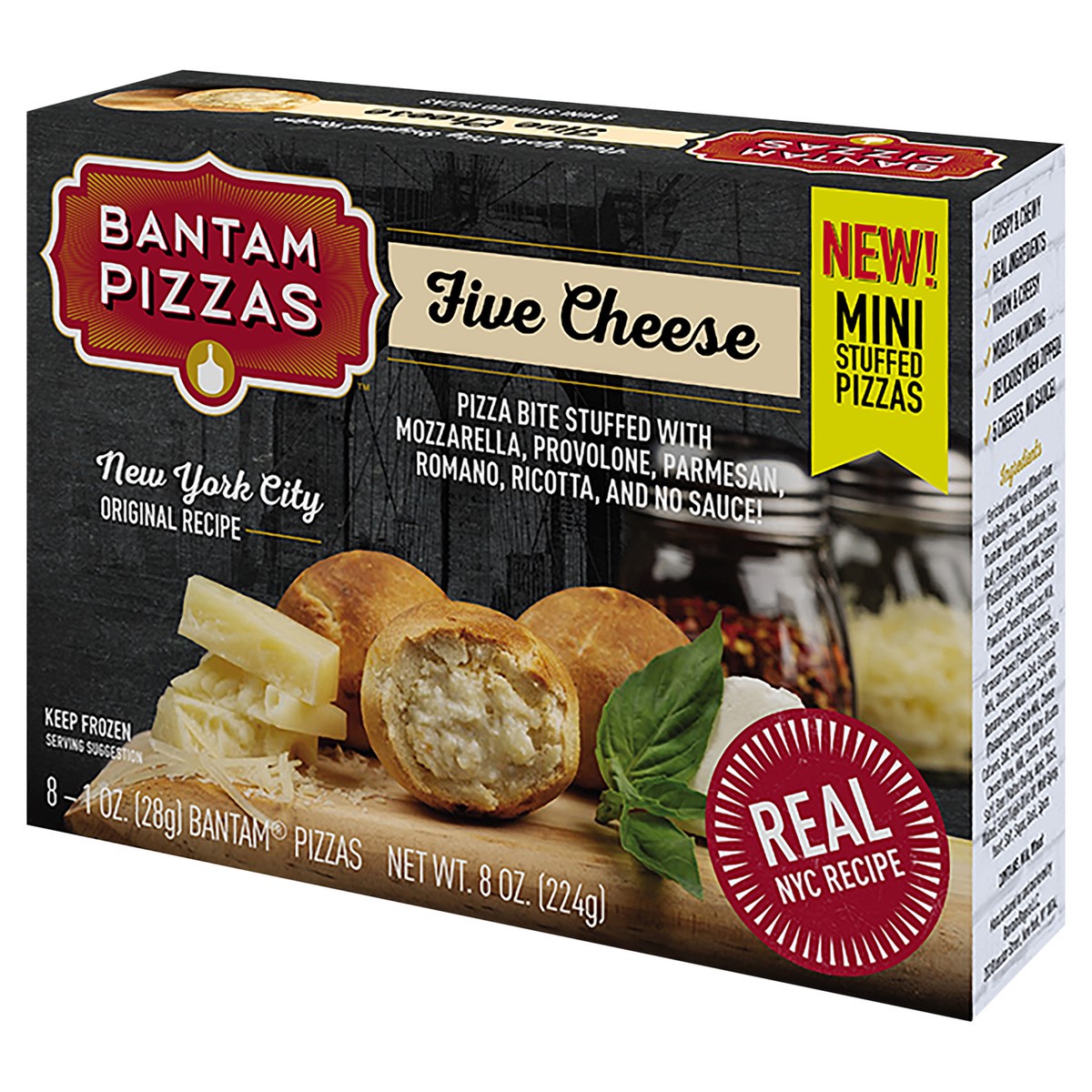 slide 7 of 9, Bantam Pizzas 8ct - Retail Pizza Bite - Five Cheese, 8 oz