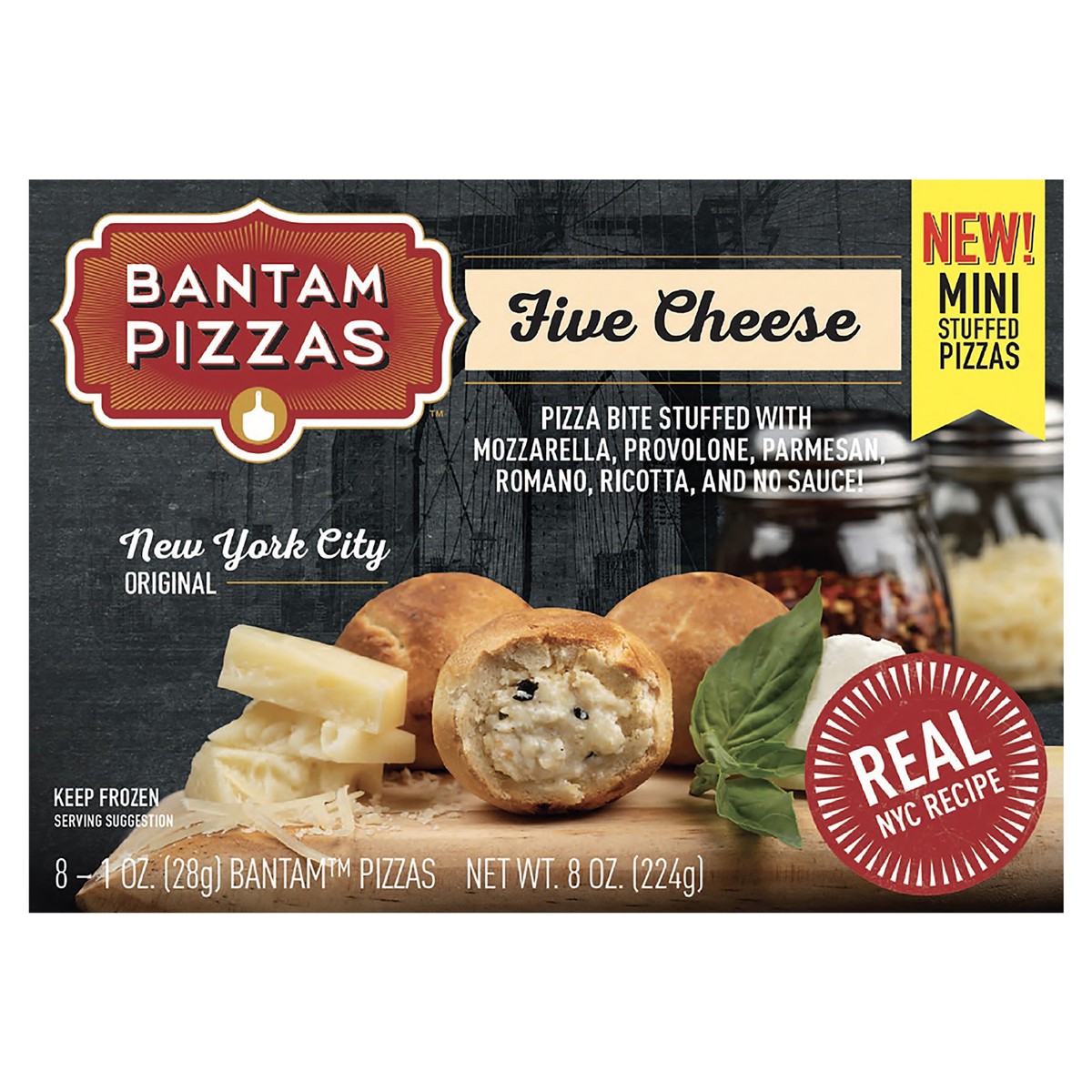 slide 4 of 9, Bantam Pizzas 8ct - Retail Pizza Bite - Five Cheese, 8 oz