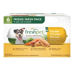 Freshpet Healthy & Natural Dog Food, Tender Chicken Roll Multipack 6 x 1.5lb