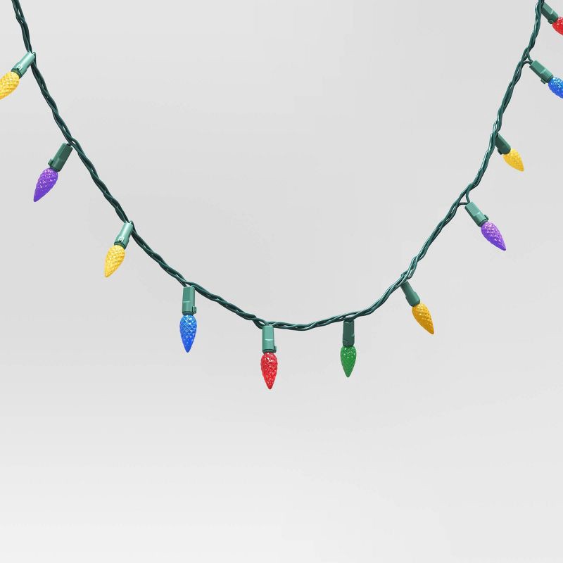 slide 3 of 4, 60ct LED C6 Twinkling Christmas String Lights with Green Wire - Wondershop™: UL Listed, 14.75ft Lighted Length, 60 ct, 14.75 ft