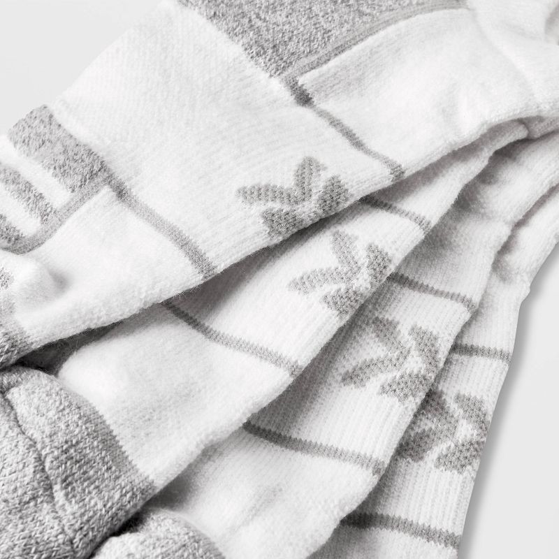 slide 3 of 3, Women's 6pk Cushioned Mesh Finish Line No Show Socks - All In Motion™ White 4-10: Recycled Polyester, Arch Support, 6 ct