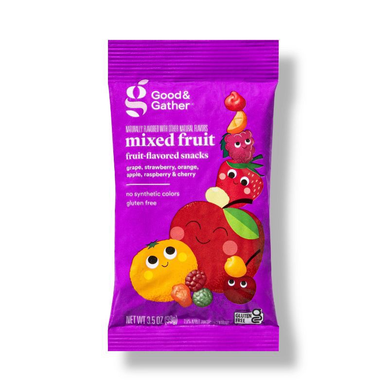 slide 1 of 3, Mixed Fruit Flavored Snacks 3.5oz/1ct - Good & Gather™, 3.5 oz, 1 ct