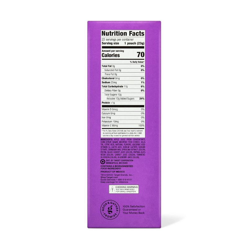 slide 2 of 5, Mixed Fruit Flavored Snacks 17.6oz/22ct - Good & Gather™, 22 ct; 17.6 oz